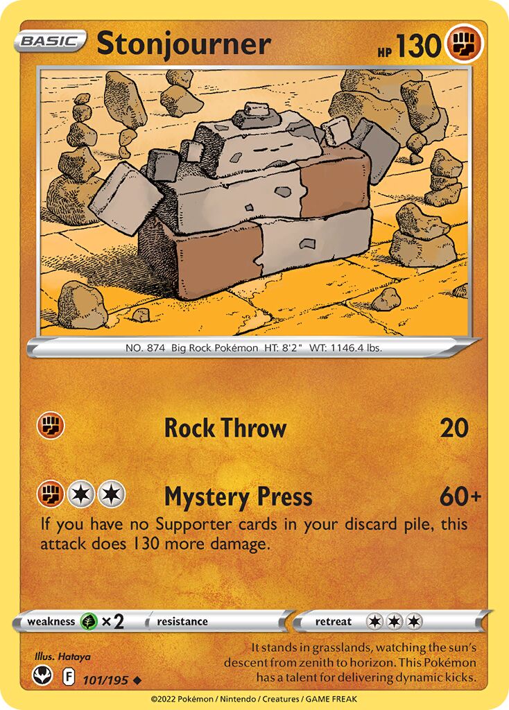 Stonjourner 101/245 — Silver Tempest (English Pokémon TCG card)