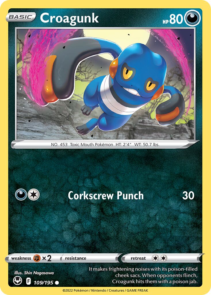 Croagunk 109/245 — Silver Tempest (English Pokémon TCG card)