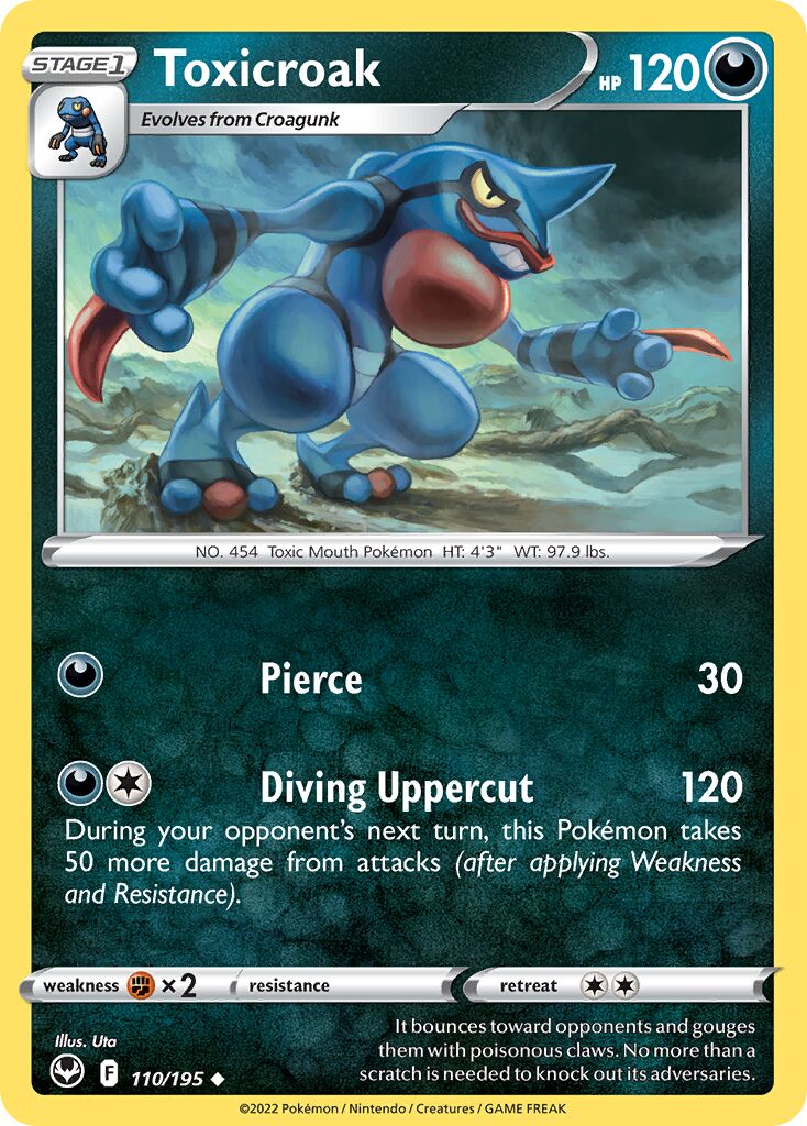 Toxicroak 110/245 — Silver Tempest (English Pokémon TCG card)