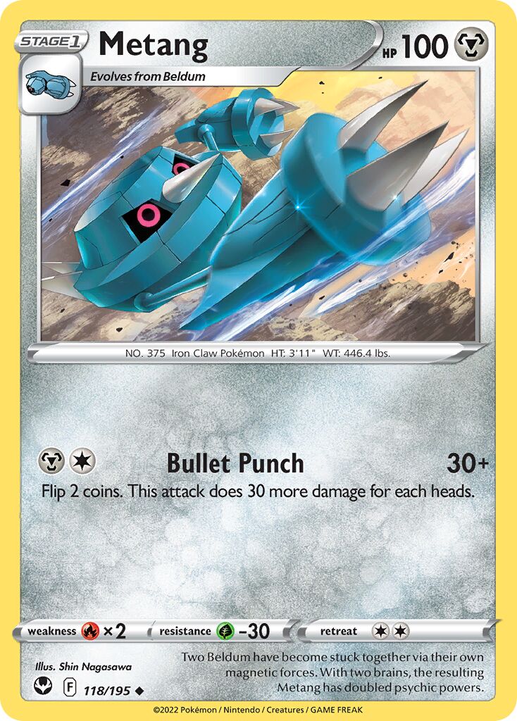 Metang 118/245 — Silver Tempest (English Pokémon TCG card)