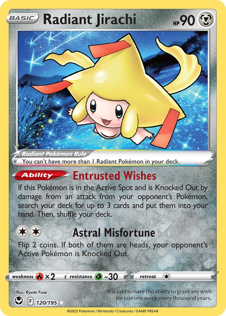 Radiant Jirachi 120/245 — Silver Tempest (English Pokémon TCG card)