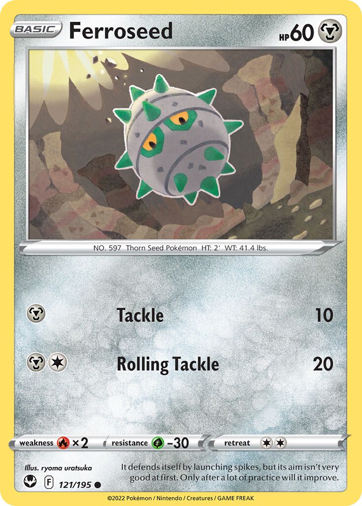 Ferroseed 121/245 — Silver Tempest (English Pokémon TCG card)