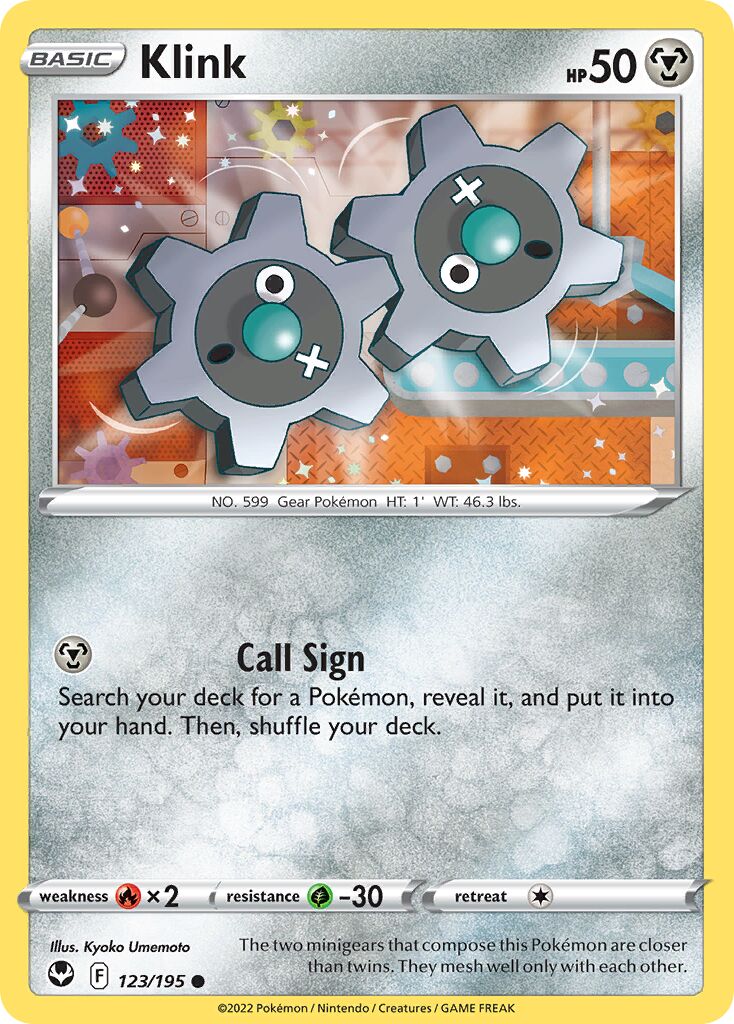 Klink 123/245 — Silver Tempest (English Pokémon TCG card)
