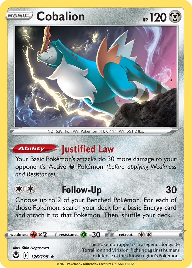 Cobalion 126/245 — Silver Tempest (English Pokémon TCG card)