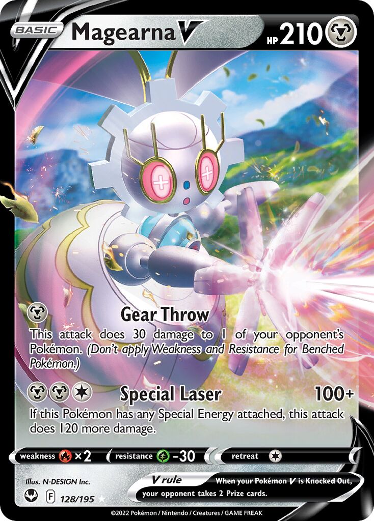 Magearna V 128/245 — Silver Tempest (English Pokémon TCG card)