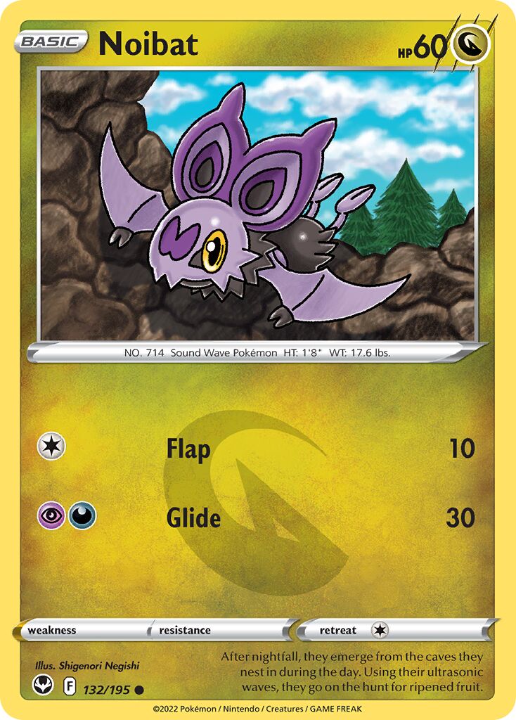 Noibat 132/245 — Silver Tempest (English Pokémon TCG card)