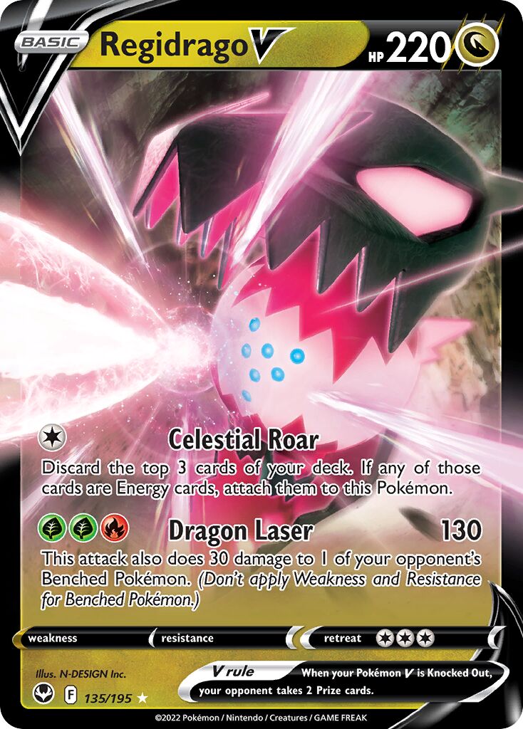 Regidrago V 135/245 — Silver Tempest (English Pokémon TCG card)