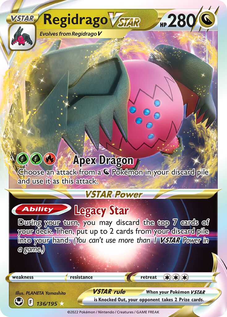 Regidrago VSTAR 136/245 — Silver Tempest (English Pokémon TCG card)