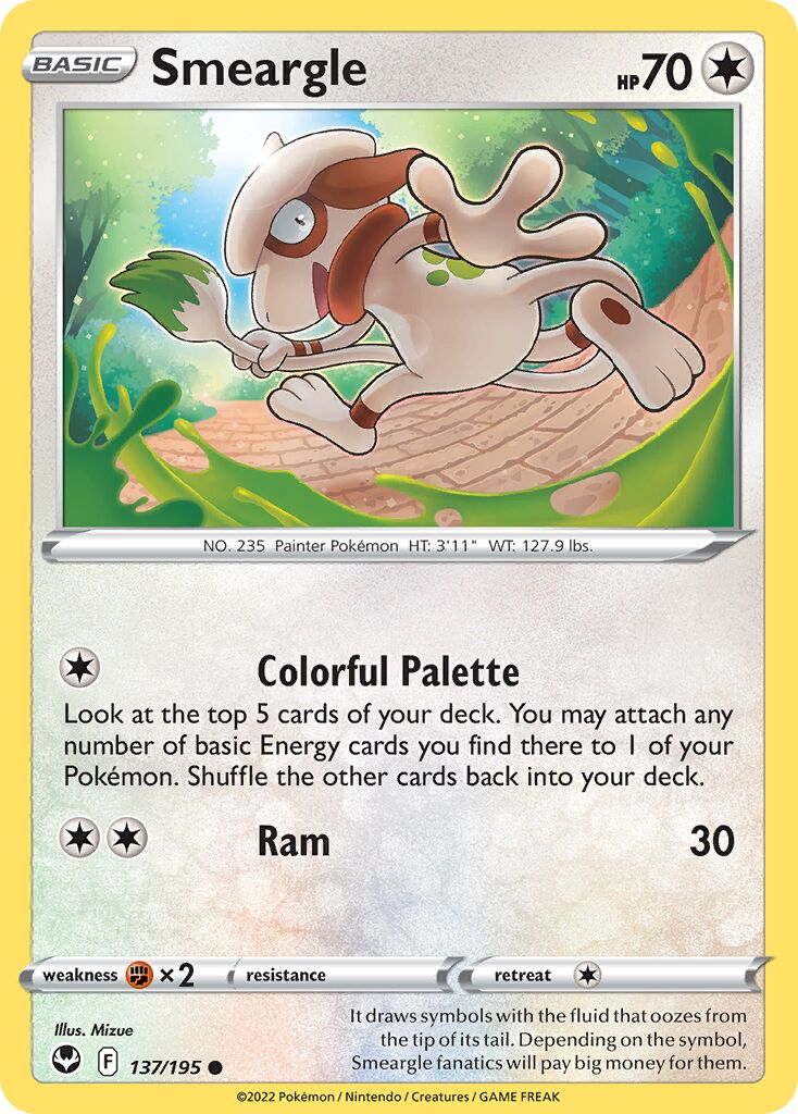 Smeargle 137/245 — Silver Tempest (English Pokémon TCG card)
