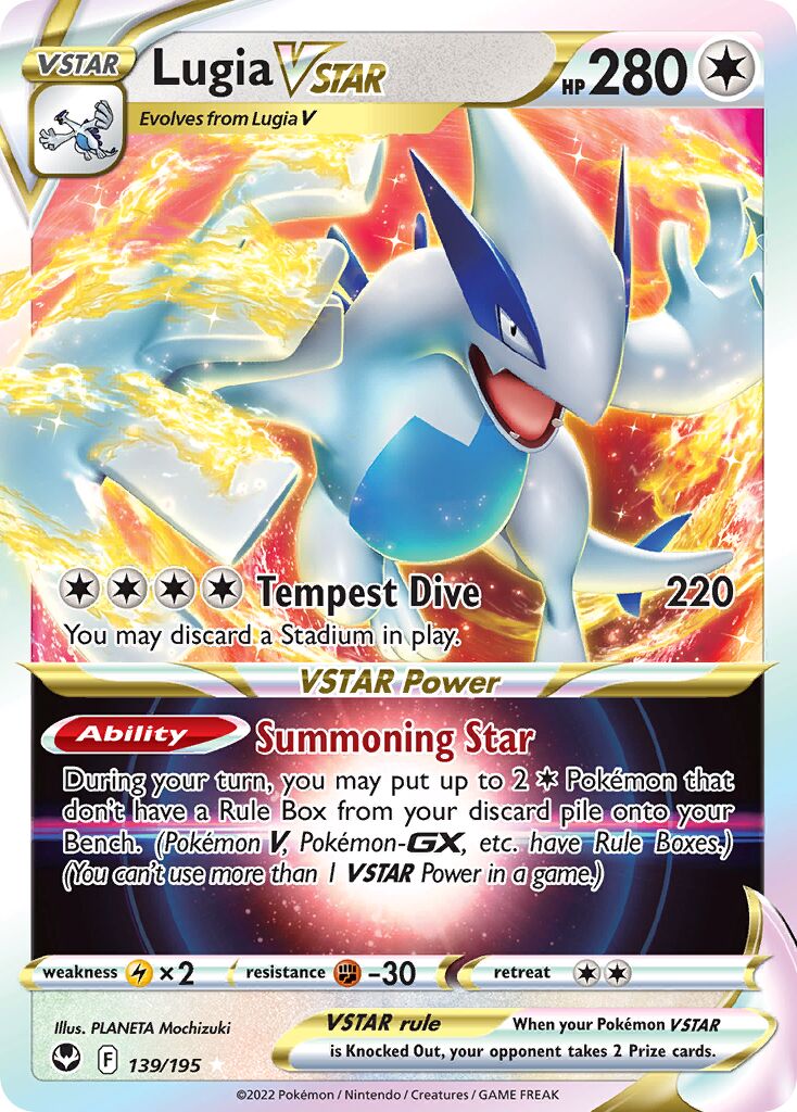 Lugia VSTAR 139/245 — Silver Tempest (English Pokémon TCG card)