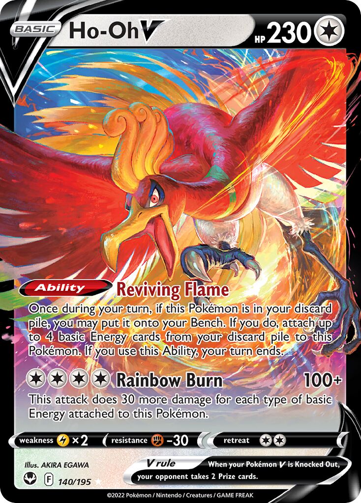 Ho-Oh V 140/245 — Silver Tempest (English Pokémon TCG card)