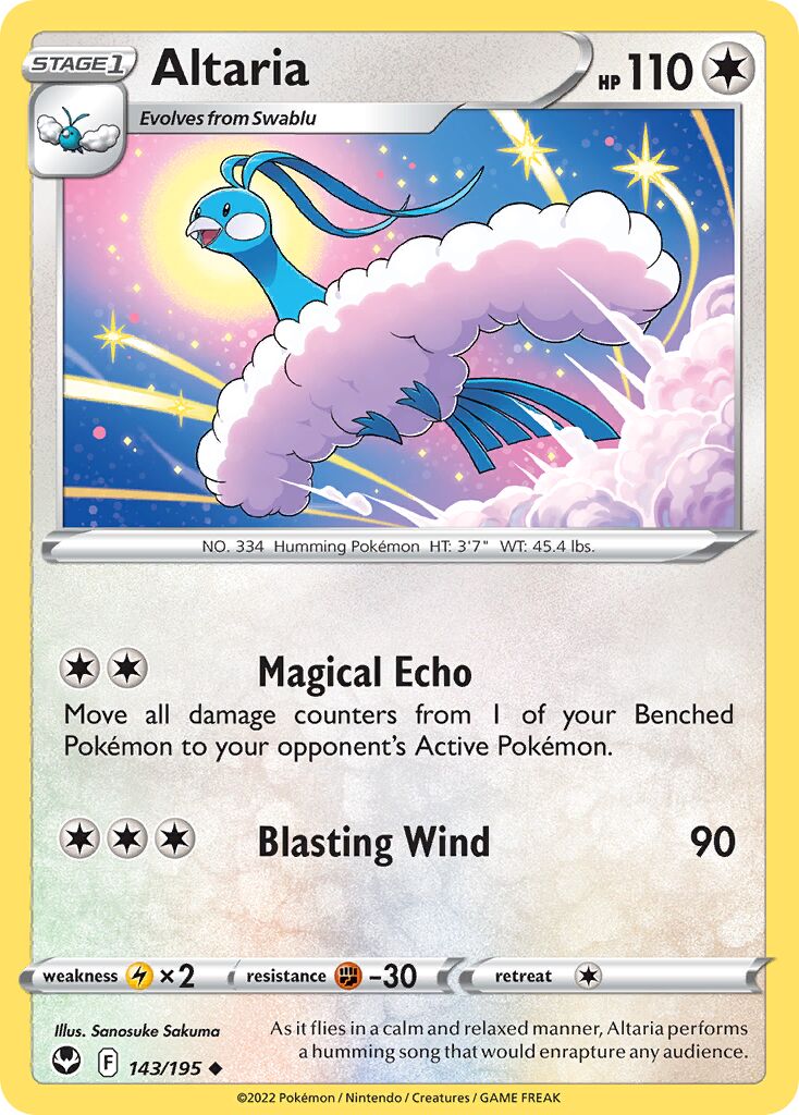 Altaria 143/245 — Silver Tempest (English Pokémon TCG card)