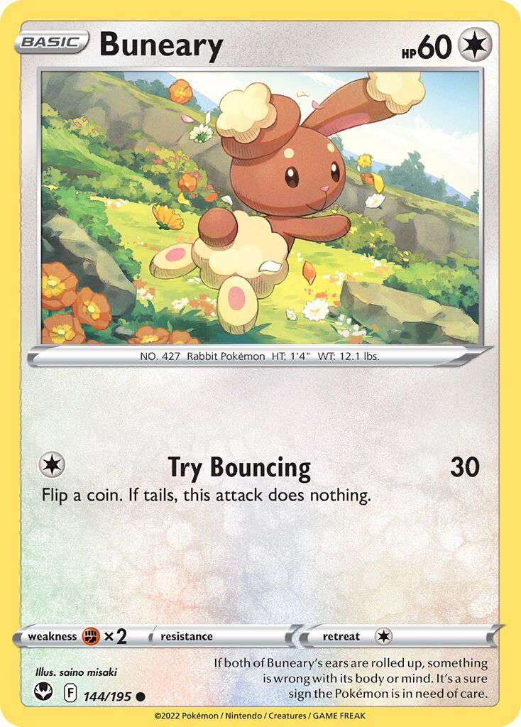 Buneary 144/245 — Silver Tempest (English Pokémon TCG card)