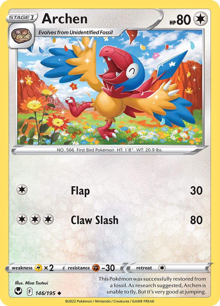 Archen 146/245 — Silver Tempest (English Pokémon TCG card)