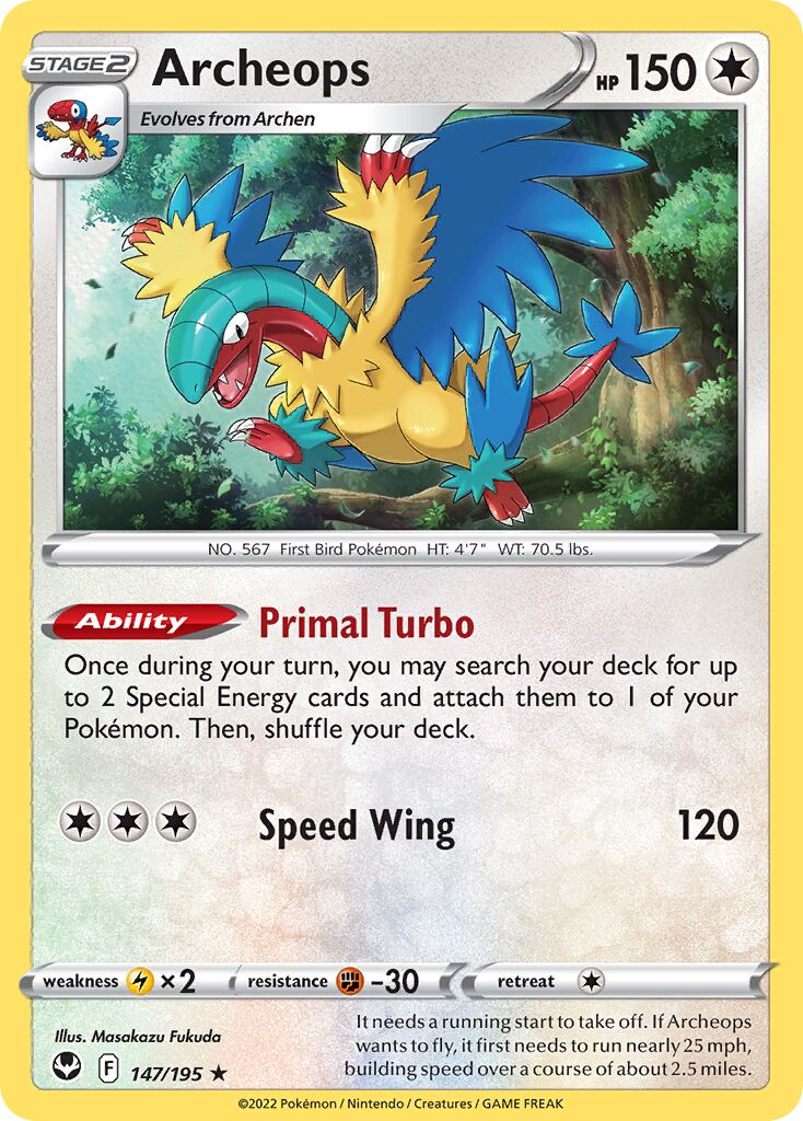 Archeops 147/245 — Silver Tempest (English Pokémon TCG card)