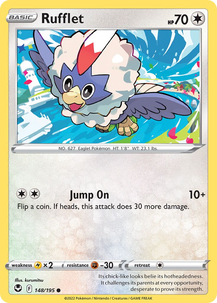 Rufflet 148/245 — Silver Tempest (English Pokémon TCG card)