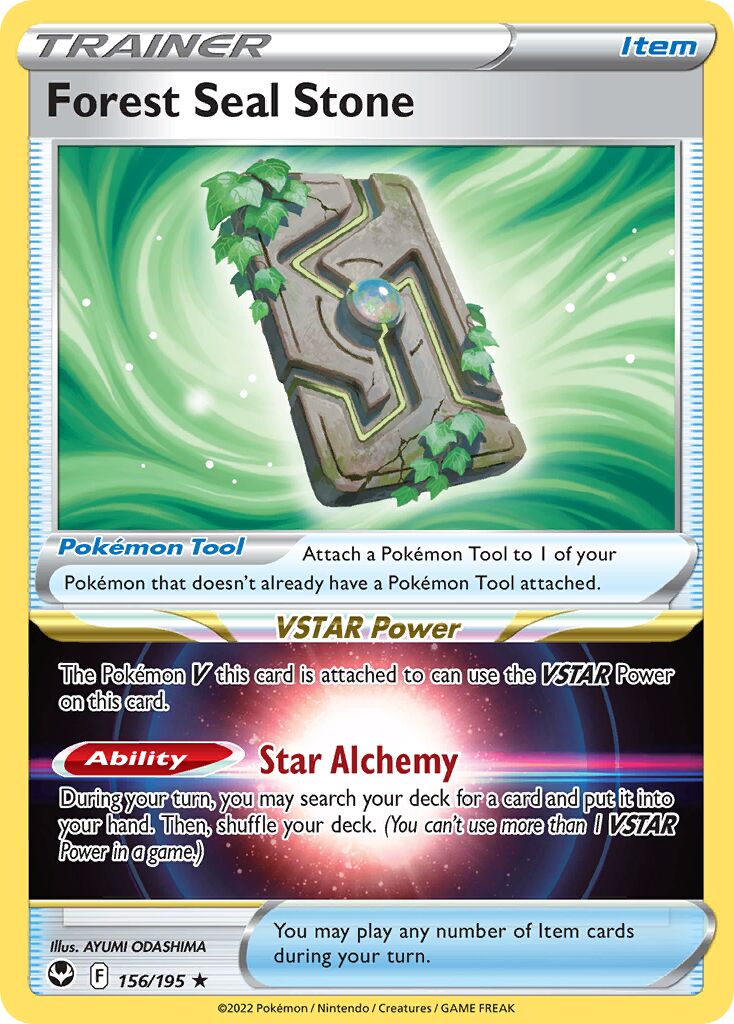 Forest Seal Stone 156/245 — Silver Tempest (English Pokémon TCG card)