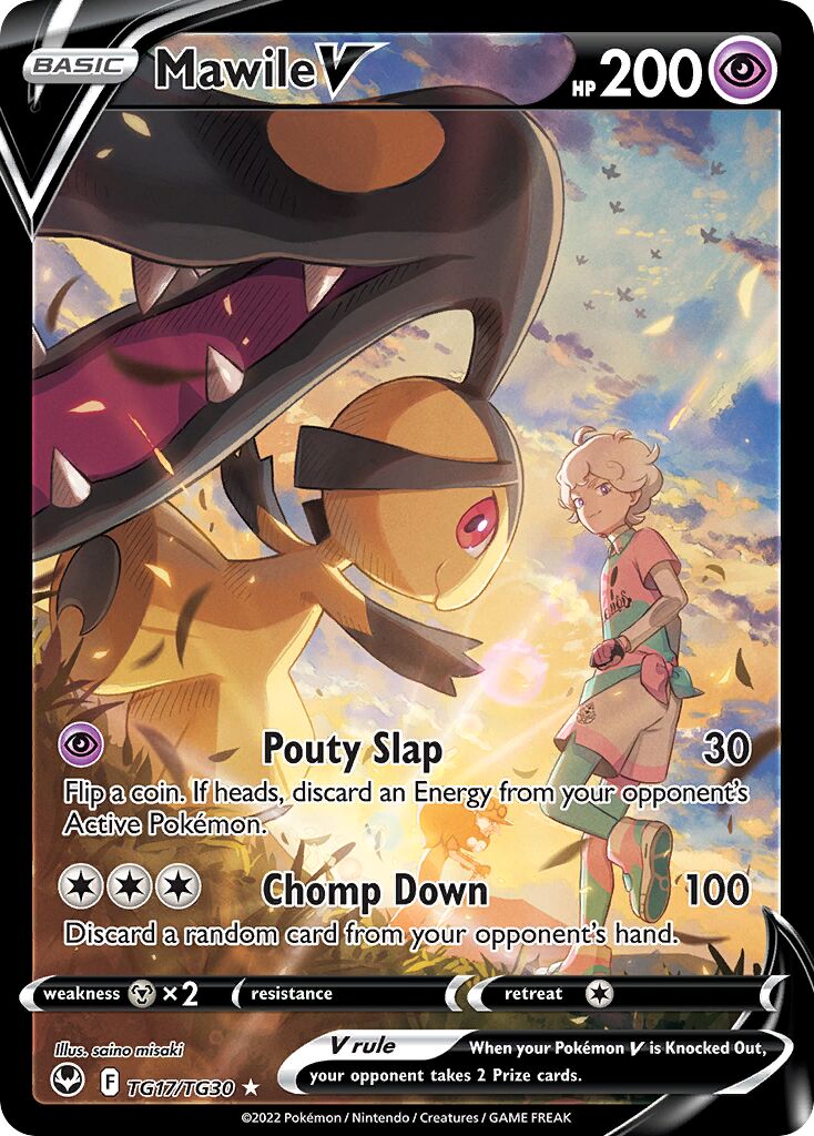 Mawile V TG17 — Silver Tempest (English Pokémon TCG card)