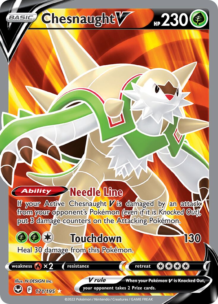 Chesnaught V 171/245 — Silver Tempest (English Pokémon TCG card)