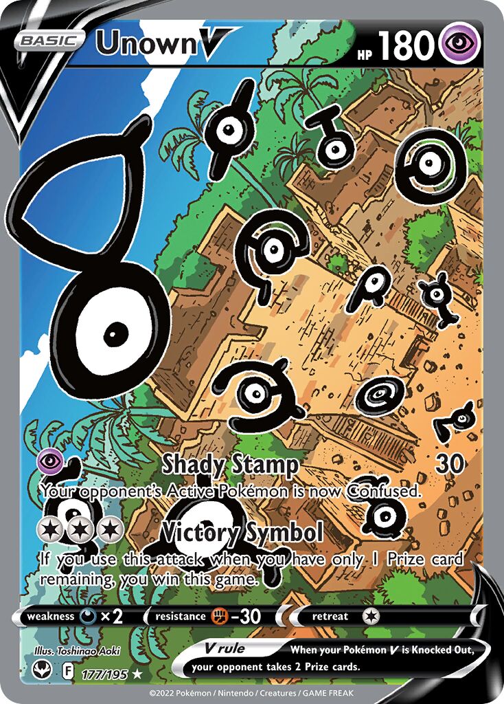 Unown V 177/245 — Silver Tempest (English Pokémon TCG card)
