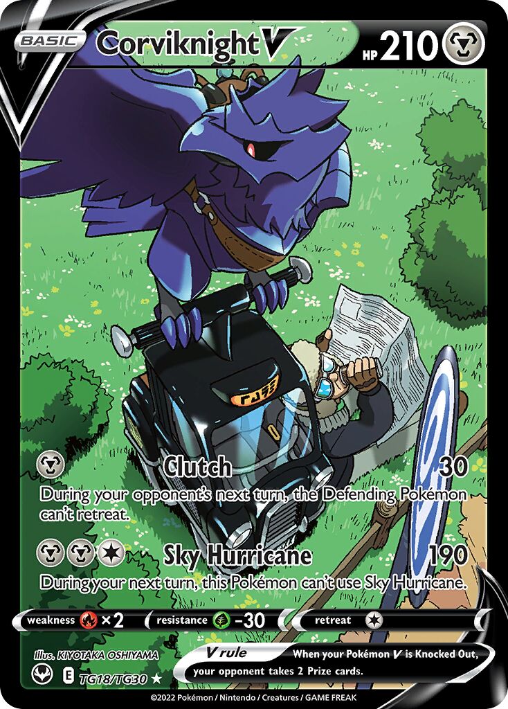 Corviknight V TG18 — Silver Tempest (English Pokémon TCG card)