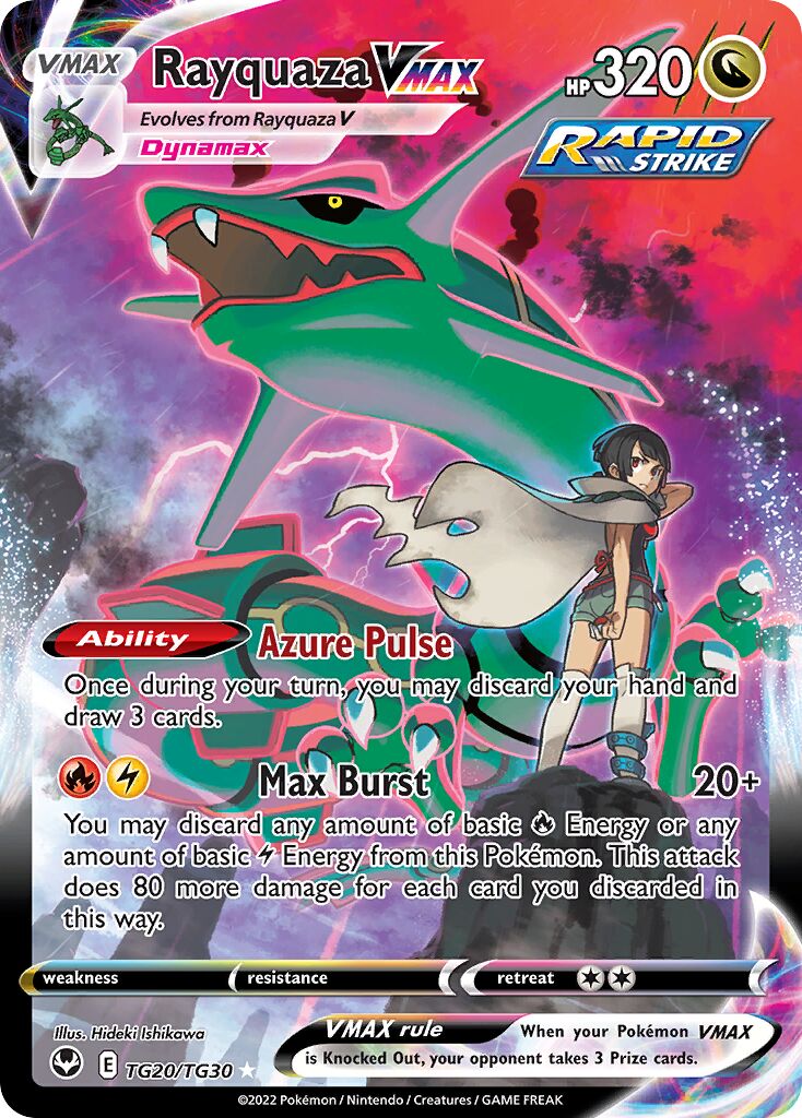 Rayquaza VMAX TG20 — Silver Tempest (English Pokémon TCG card)