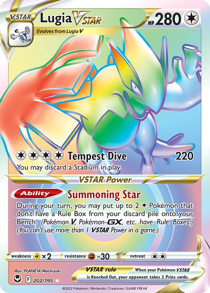 Lugia VSTAR 202/245 — Silver Tempest (English Pokémon TCG card)