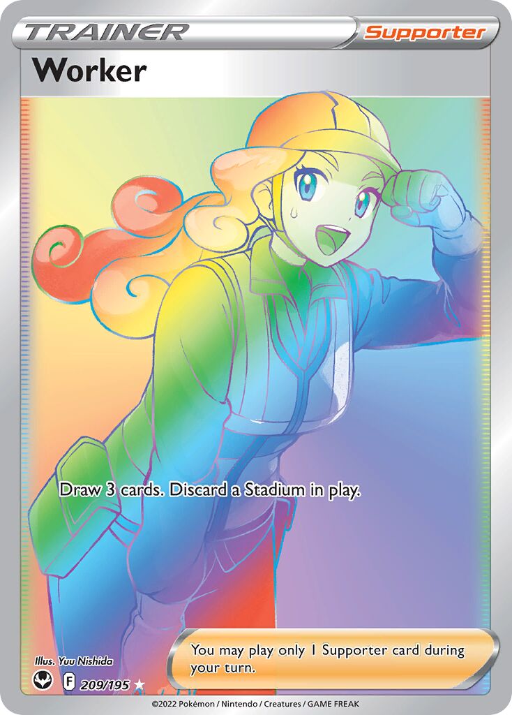 Worker 209/245 — Silver Tempest (English Pokémon TCG card)