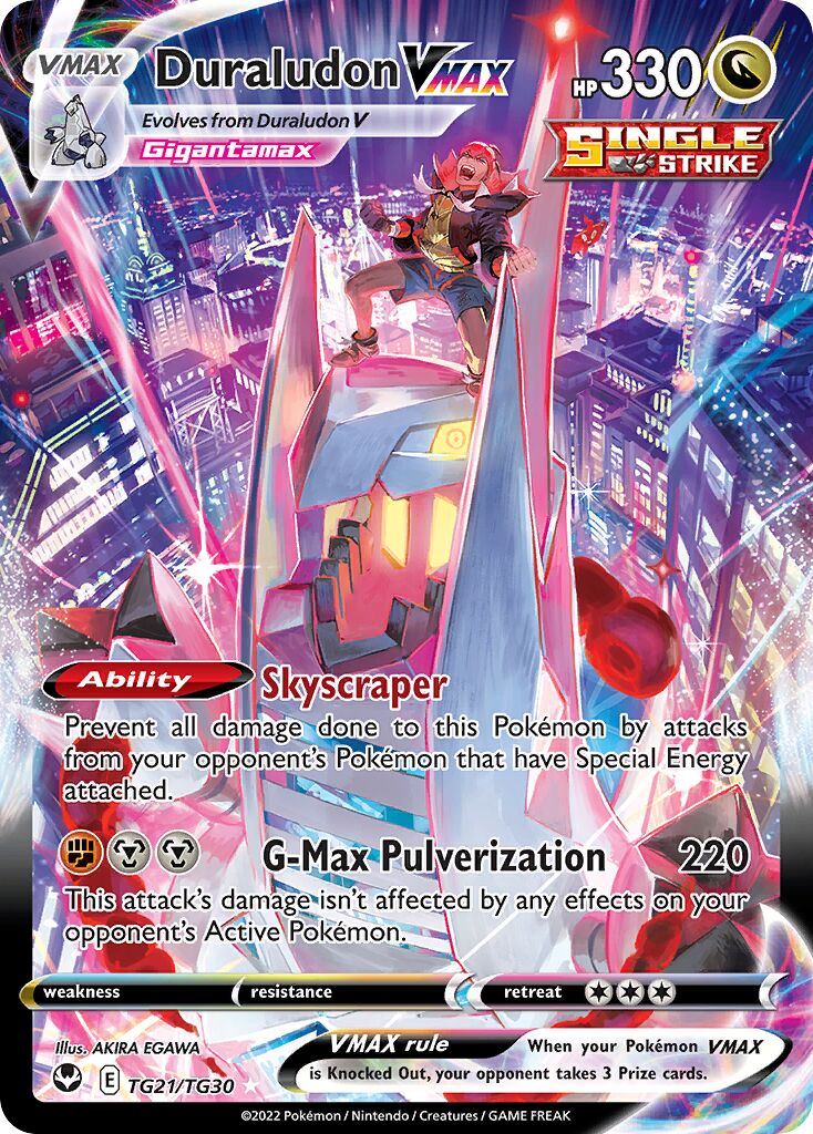Duraludon VMAX TG21 — Silver Tempest (English Pokémon TCG card)
