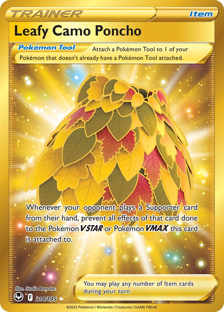 Leafy Camo Poncho 214/245 — Silver Tempest (English Pokémon TCG card)
