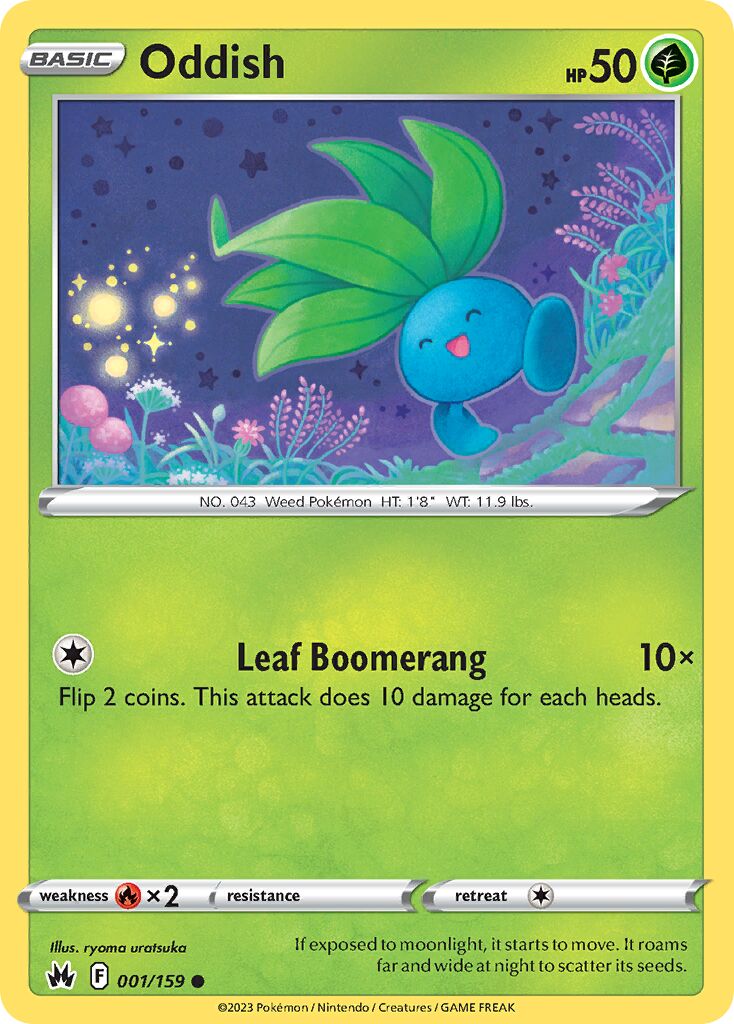Oddish 001/230 — Crown Zenith (English Pokémon TCG card)