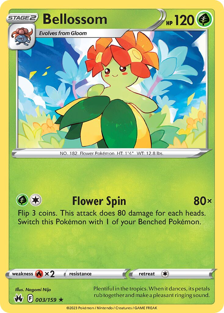 Bellossom 003/230 — Crown Zenith (English Pokémon TCG card)