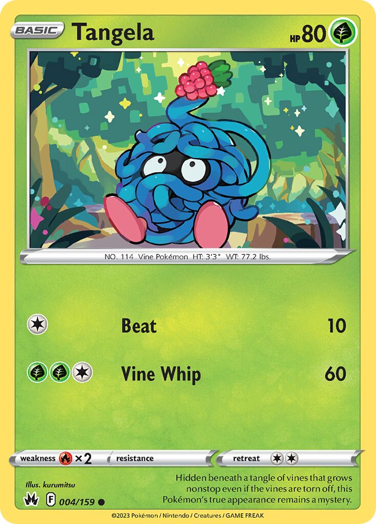 Tangela 004/230 — Crown Zenith (English Pokémon TCG card)