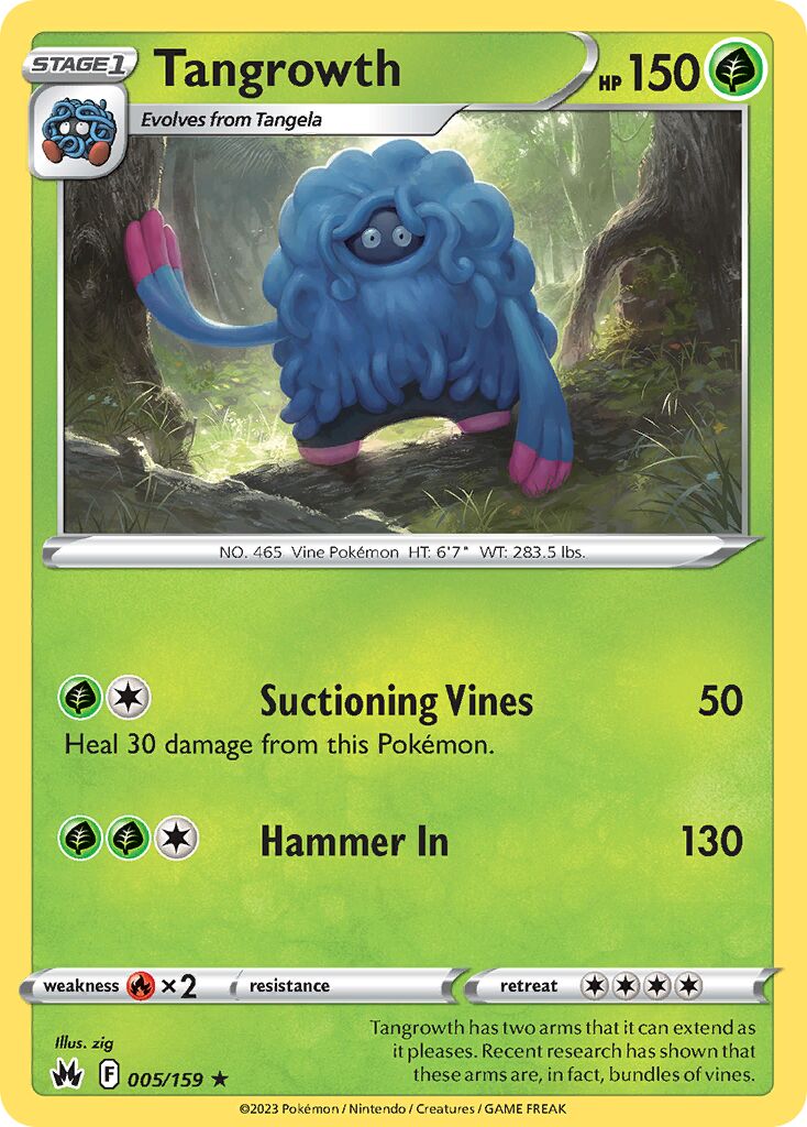 Tangrowth 005/230 — Crown Zenith (English Pokémon TCG card)