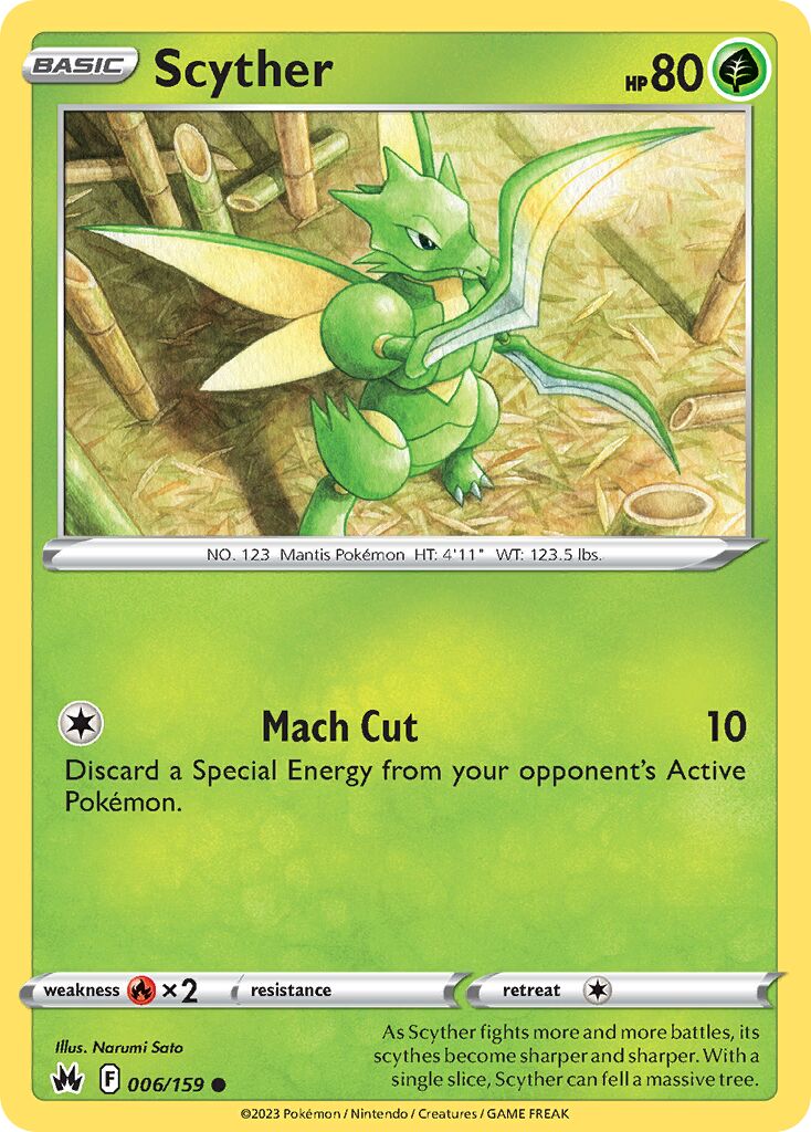 Scyther 006/230 — Crown Zenith (English Pokémon TCG card)