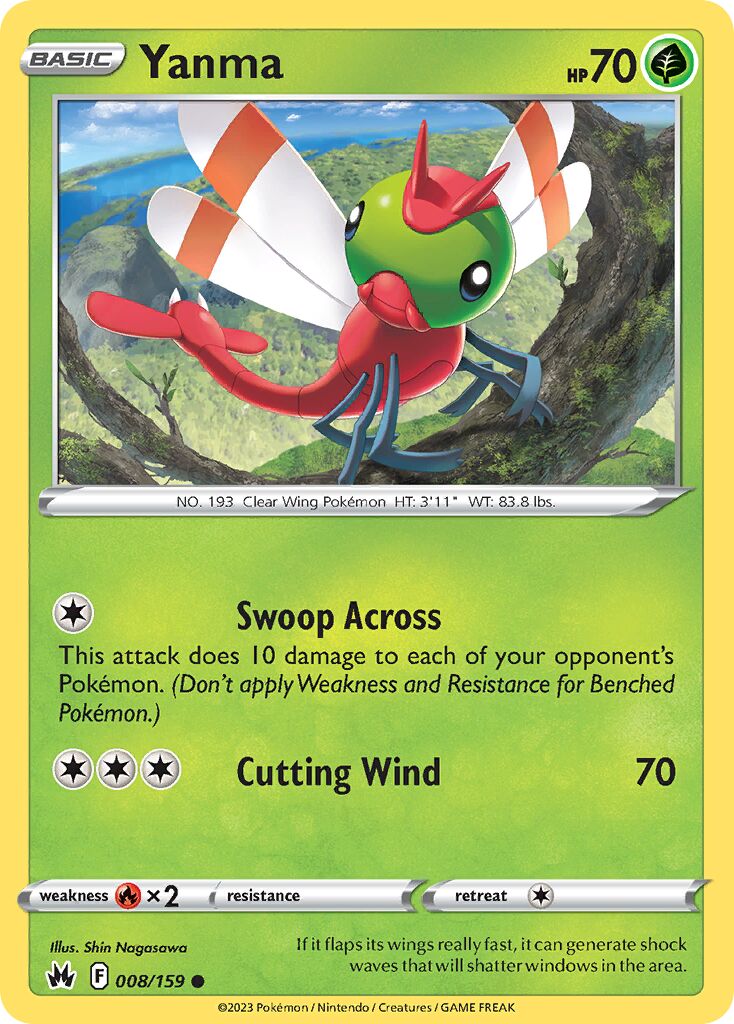 Yanma 008/230 — Crown Zenith (English Pokémon TCG card)