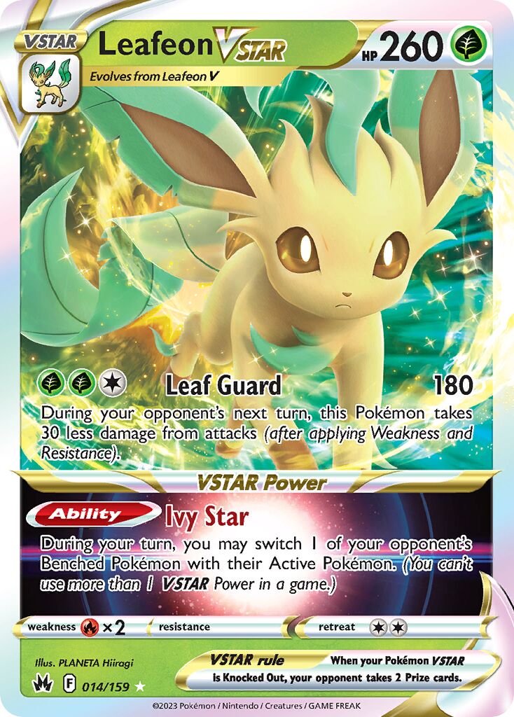 Leafeon VSTAR 014/230 — Crown Zenith (English Pokémon TCG card)