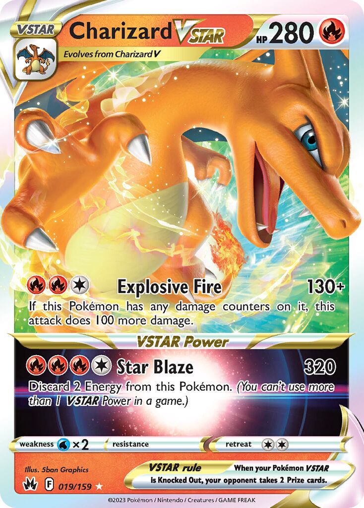 Charizard VSTAR 019/230 — Crown Zenith (English Pokémon TCG card)