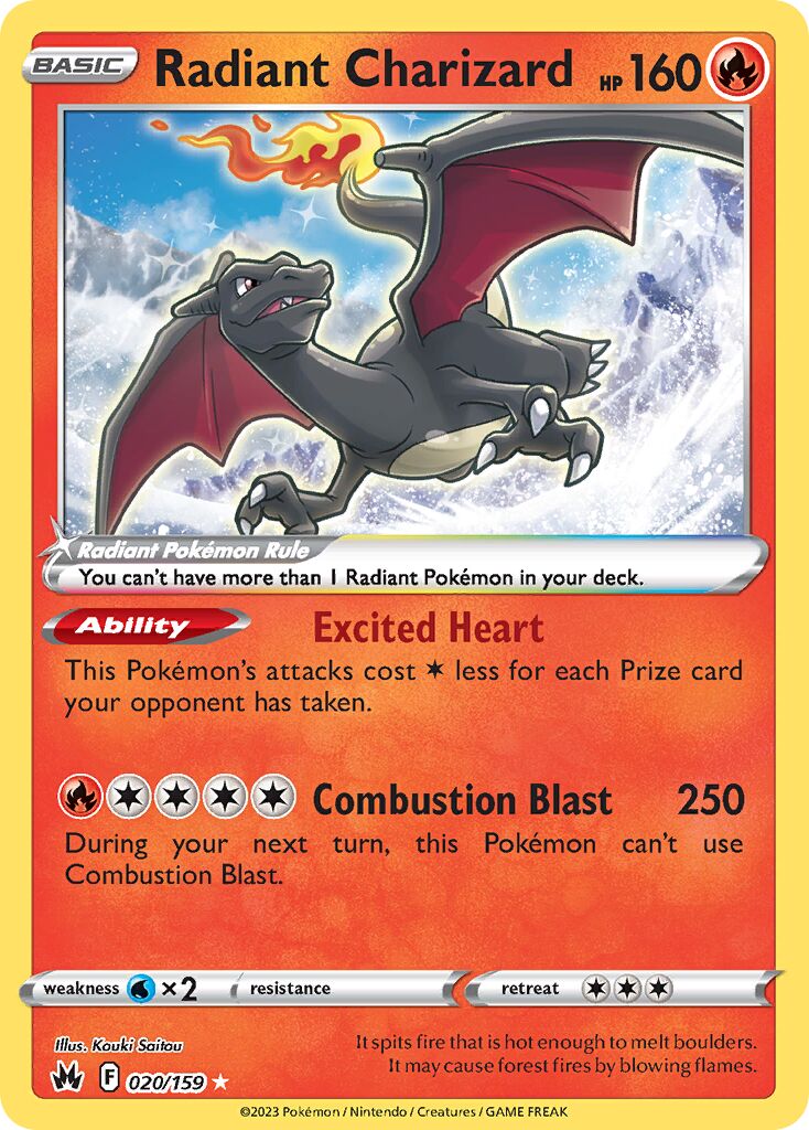 Radiant Charizard 020/230 — Crown Zenith (English Pokémon TCG card)