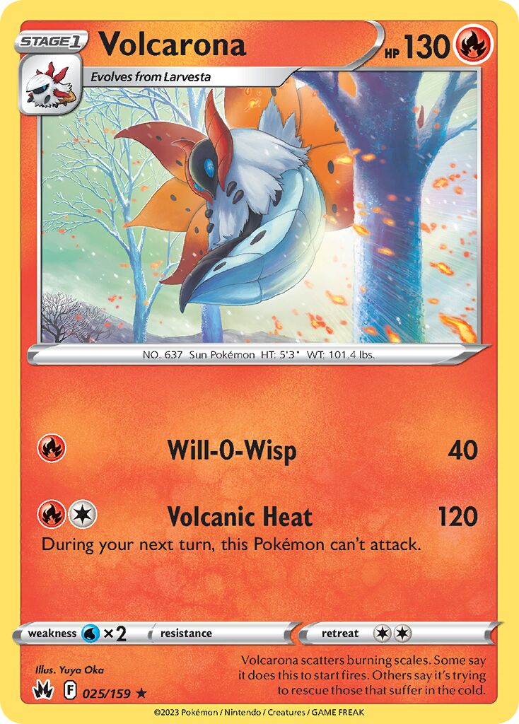 Volcarona 025/230 — Crown Zenith (English Pokémon TCG card)