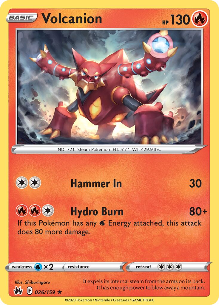 Volcanion 026/230 — Crown Zenith (English Pokémon TCG card)