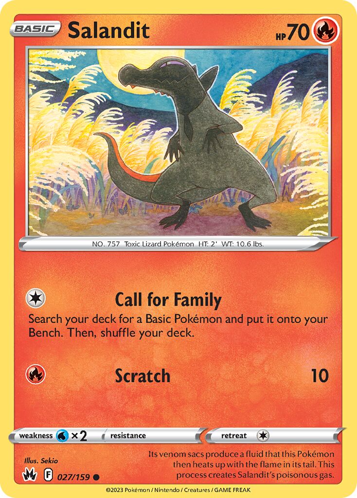 Salandit 027/230 — Crown Zenith (English Pokémon TCG card)