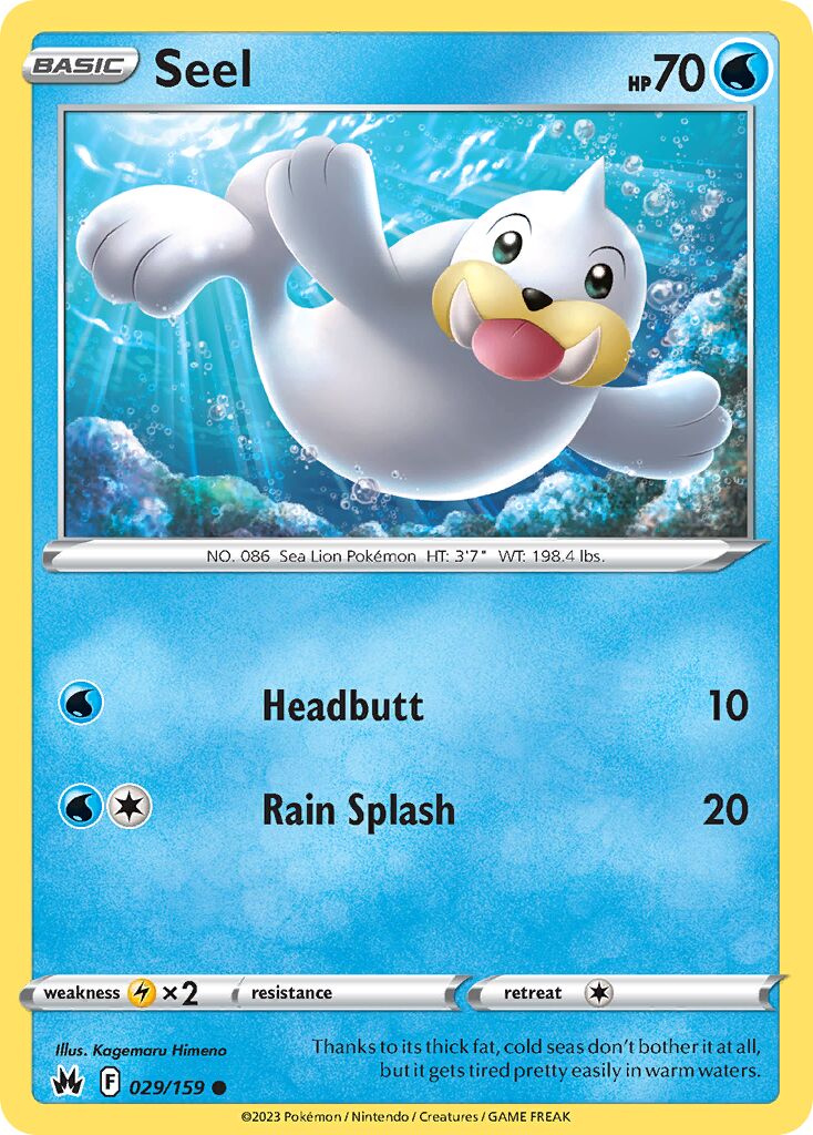 Seel 029/230 — Crown Zenith (English Pokémon TCG card)