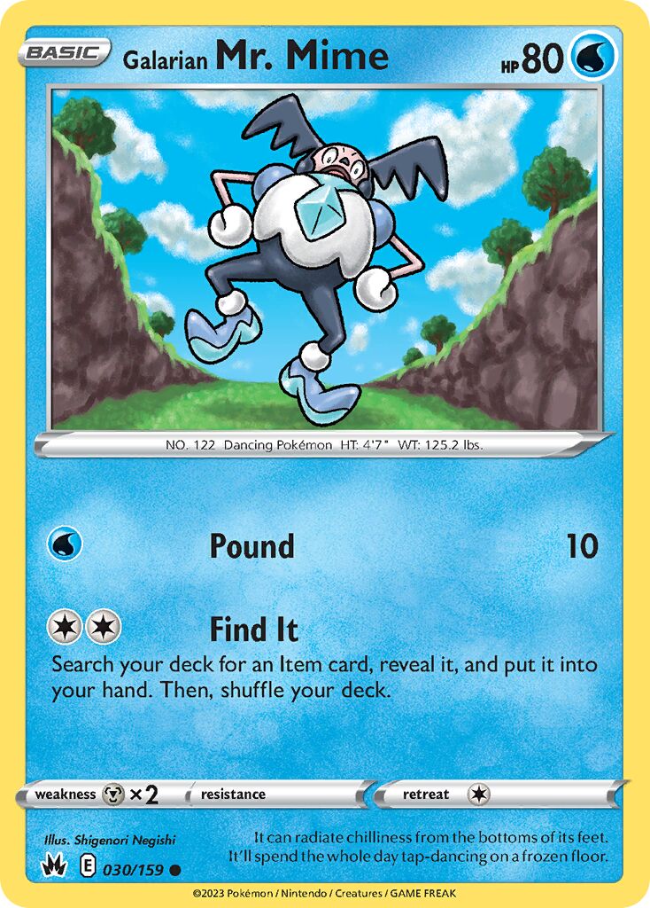 Galarian Mr. Mime 030/230 — Crown Zenith (English Pokémon TCG card)