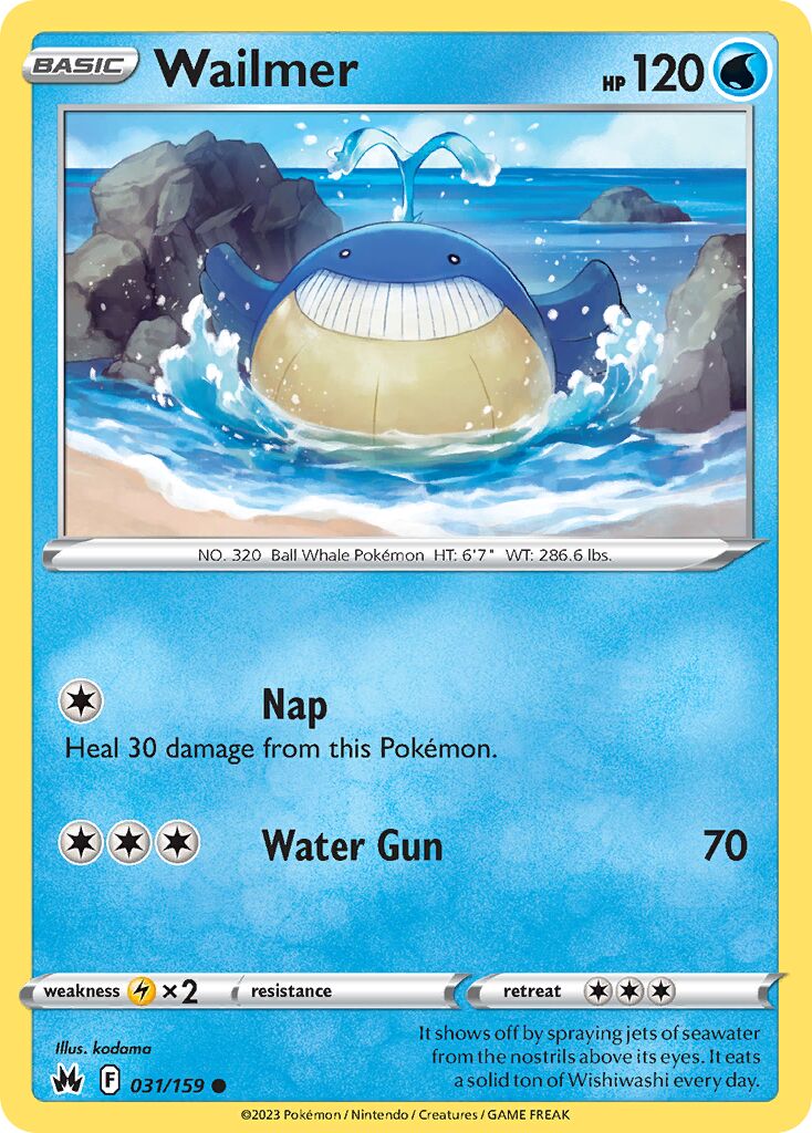 Wailmer 031/230 — Crown Zenith (English Pokémon TCG card)