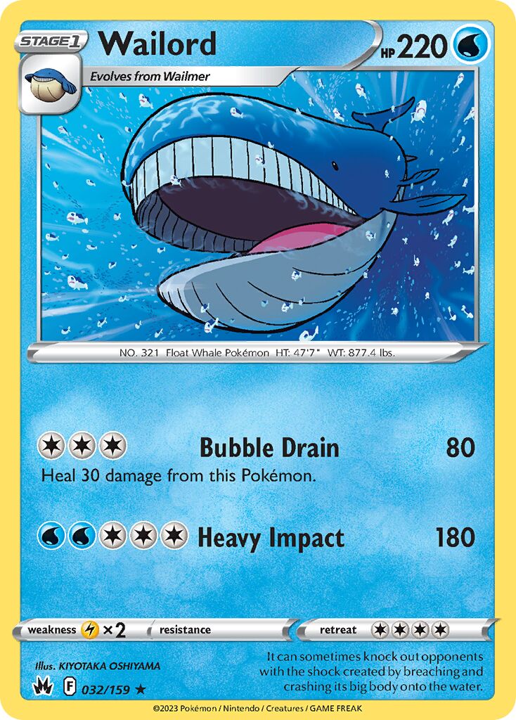 Wailord 032/230 — Crown Zenith (English Pokémon TCG card)