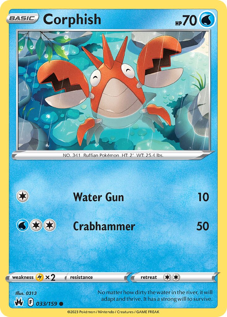 Corphish 033/230 — Crown Zenith (English Pokémon TCG card)