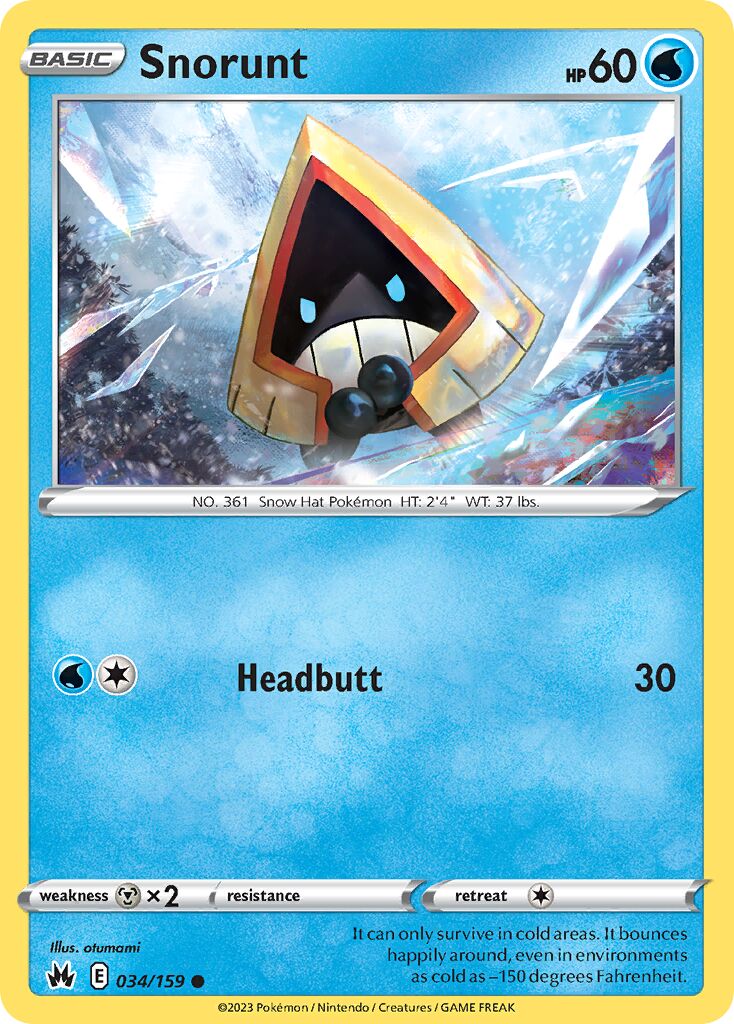 Snorunt 034/230 — Crown Zenith (English Pokémon TCG card)