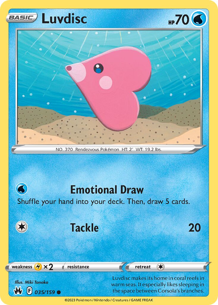Luvdisc 035/230 — Crown Zenith (English Pokémon TCG card)