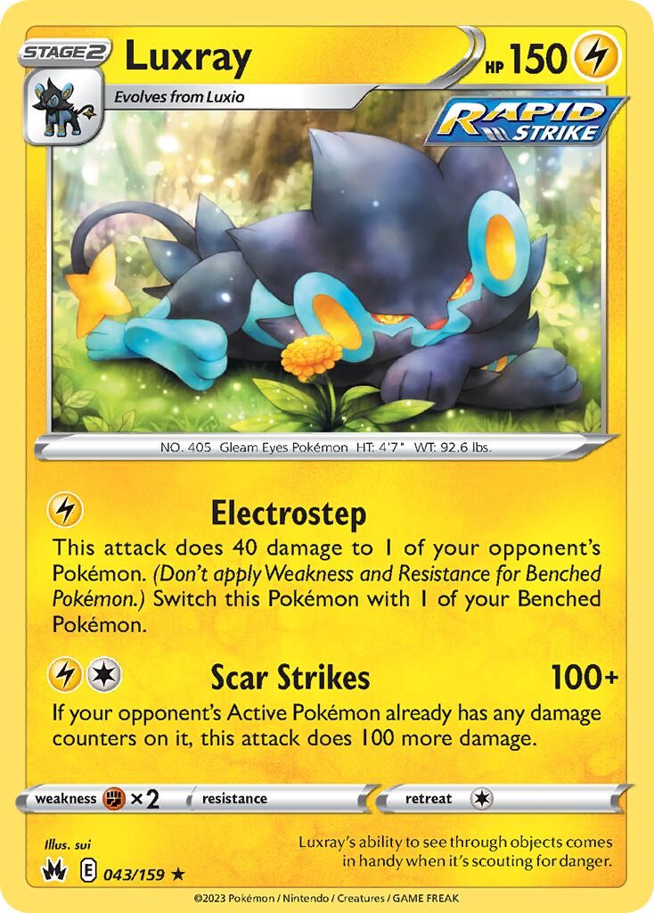 Luxray 043/230 — Crown Zenith (English Pokémon TCG card)